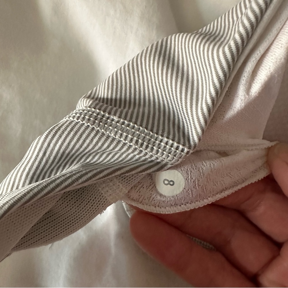 Lululemon Free to be sports bra lot. Size 8 purple & pink / grey & white stripe - Picture 3 of 3
